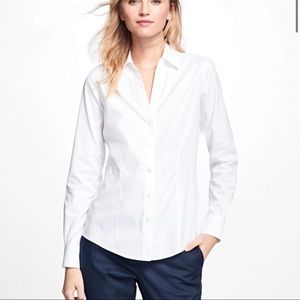 White Brooks Brothers classic button down shirt